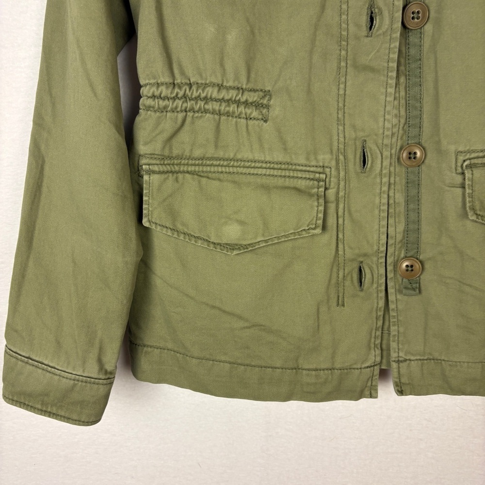 Abercrombie & Fitch Green Utility Jacket Cargo Grunge Military Y2K - Picture 3 of 6